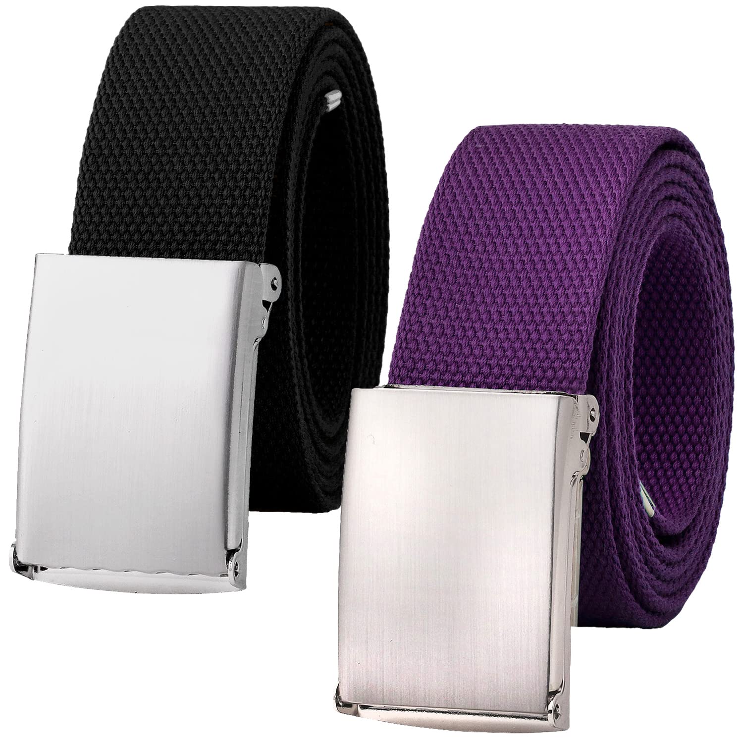 Falari Adjustable Canvas Web Belt for Men & Women - Cut to Fit Golf Belt with Flip Top Buckle | Casual, Golf & Outdoor Wear Accessory