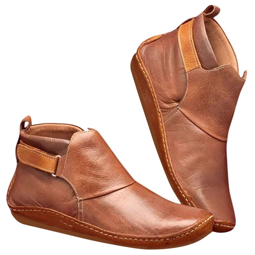 Women's Arch Support Ankle Boots - Comfortable Flat Heel Walking Shoes for Women - Non-Slip Casual Booties with Cushioned Insoles | Perfect for Work, Travel & Everyday Wear