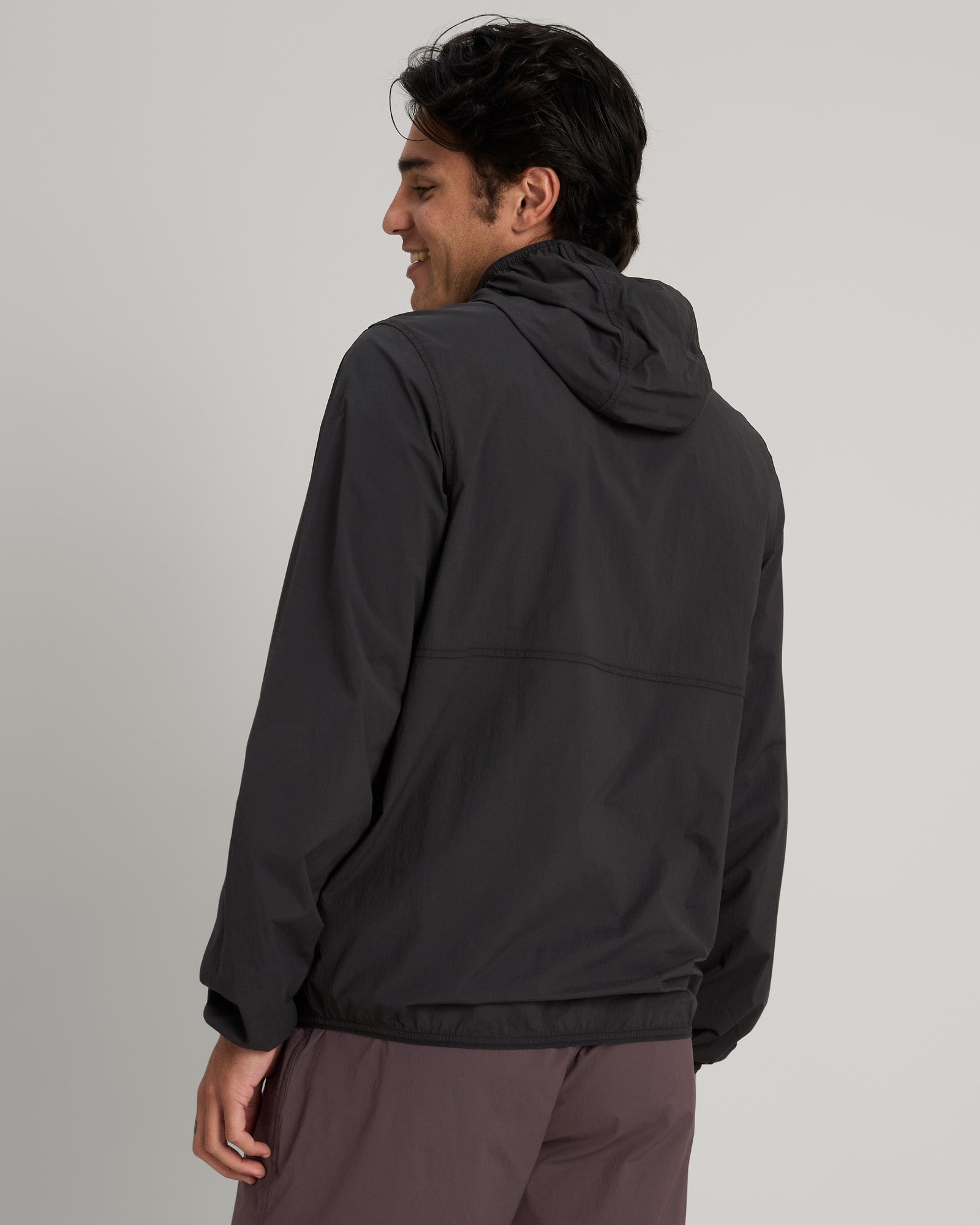 Men's EVRY Where Stretch Windbreaker Jacket - Lightweight Waterproof Running Hoodie for Outdoor Sports & Travel (Black Stingray) | Perfect for Hiking, Jogging & Casual Wear