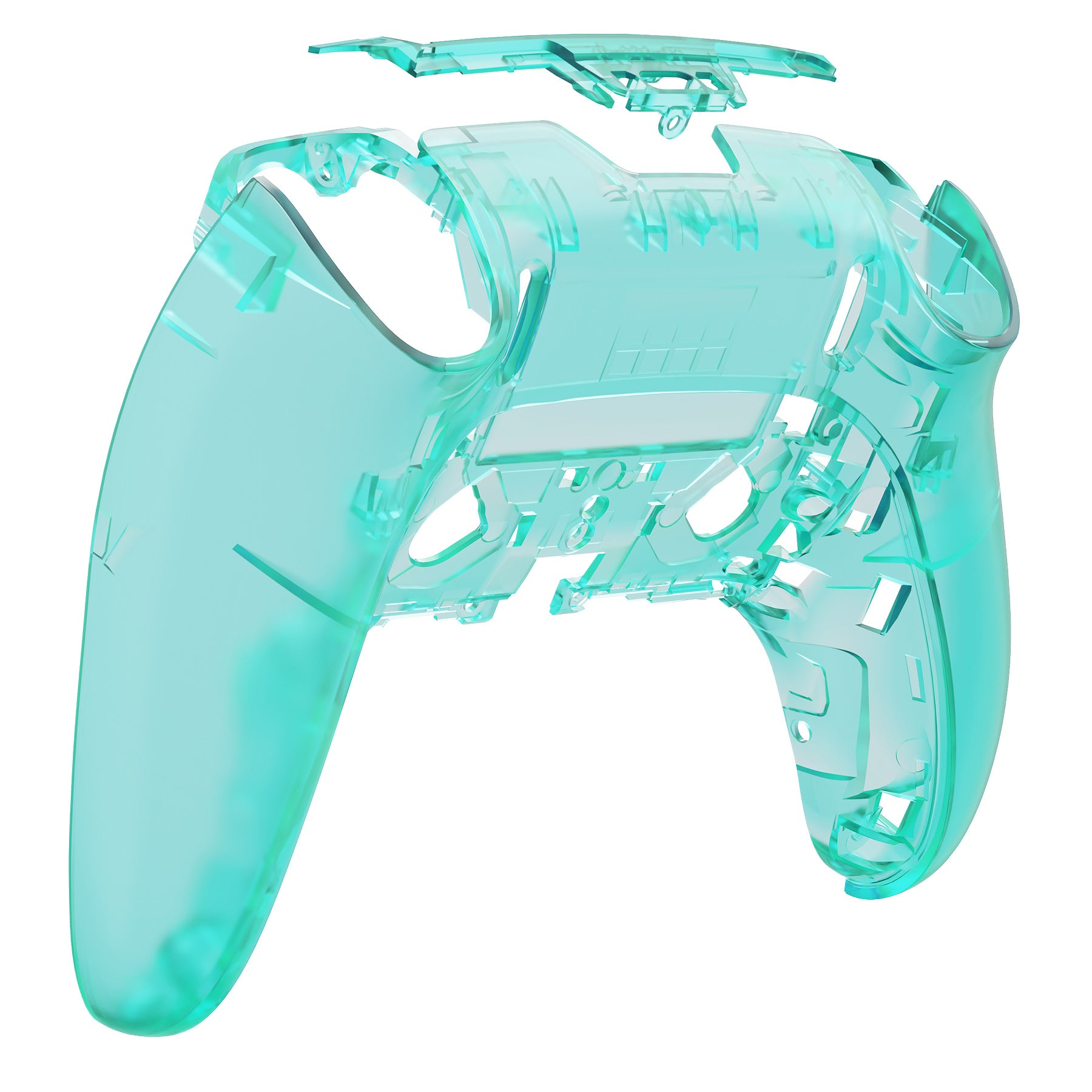 eXtremeRate Emerald Green Custom Back Housing & Bottom Shell for PS5 Edge Controller - DIY Replacement Cover for Enhanced Grip & Comfort - Perfect for Gaming, Streaming & Competitive Play