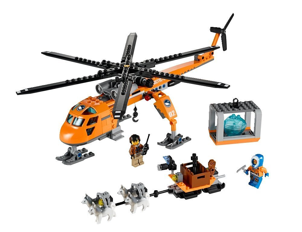 LEGO City Arctic Helicrane 60034 Building Toy Set - 4WD Truck & Helicopter Construction Kit for Kids Ages 6-12 | STEM Learning, Creative Play & Arctic Adventure Scenes
