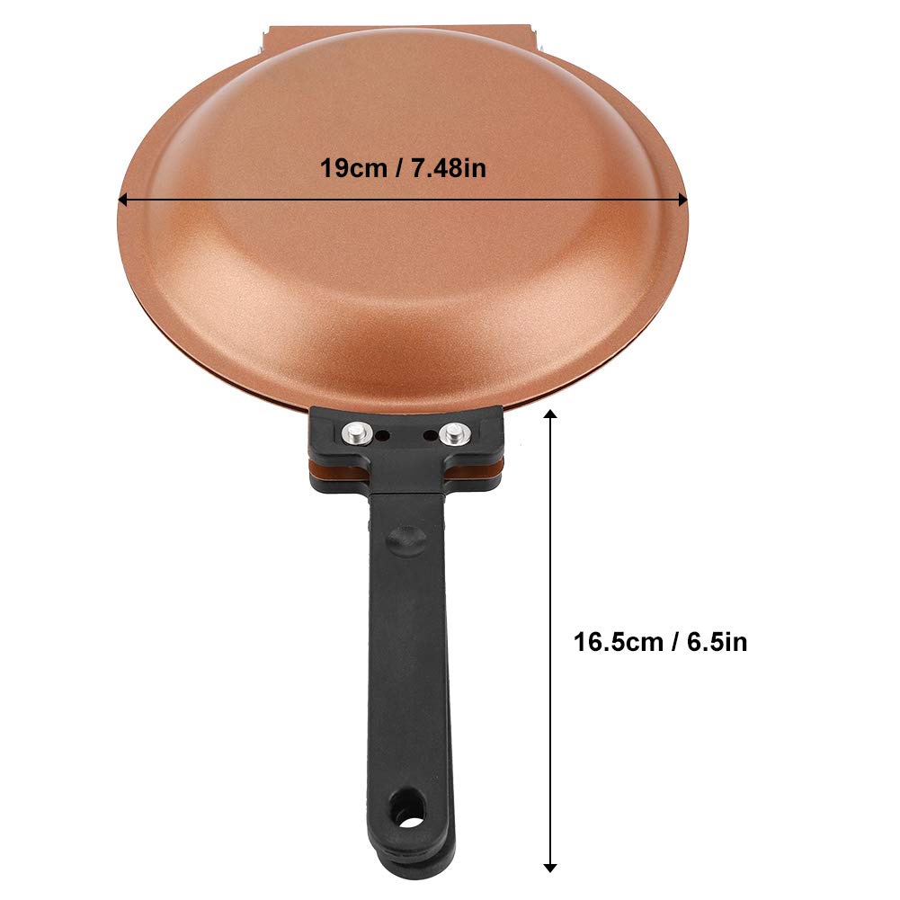 Nonstick Double Frying Pan - Multi-Purpose Kitchen Cookware for Omelette, Pancake & Baking - Aluminum Alloy Ceramic Coating - Perfect for Home Cooking & Breakfast Prep