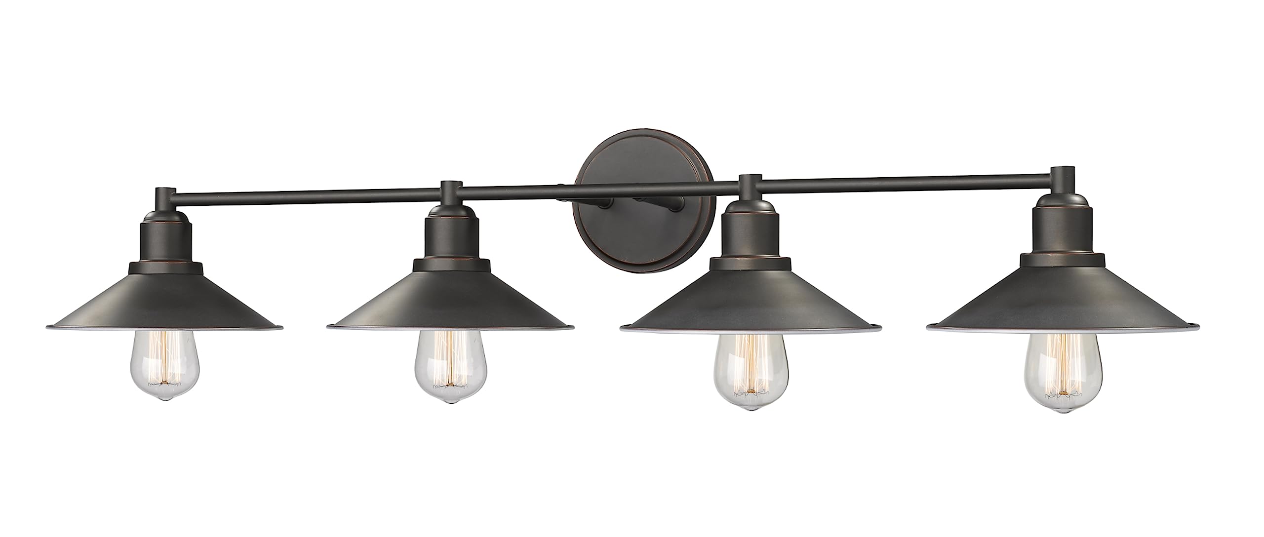 Z-Lite 613-4V-OB 4-Light Bathroom Vanity Light Fixture in Olde Bronze Finish - Perfect for Modern Bathroom, Powder Room & Dressing Area Lighting