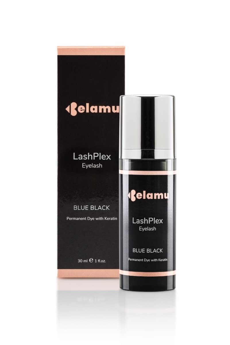 LashPlex 2-in-1 Eyebrow & Eyelash Tint Kit with Developer - Permanent Blue-Black Keratin Dye for Natural Looking Brows & Lashes | Perfect for Salon Professionals & At-Home Beauty Treatments