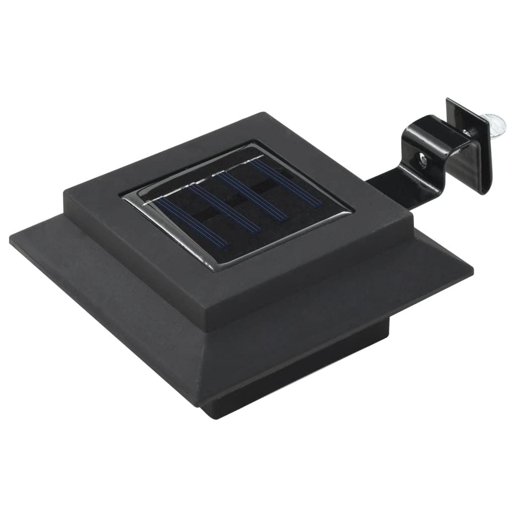 6-Pack Black Outdoor Solar LED Square Lamps (4.7 Inch) - Waterproof Garden Pathway Lights for Patio, Yard, and Driveway Decoration
