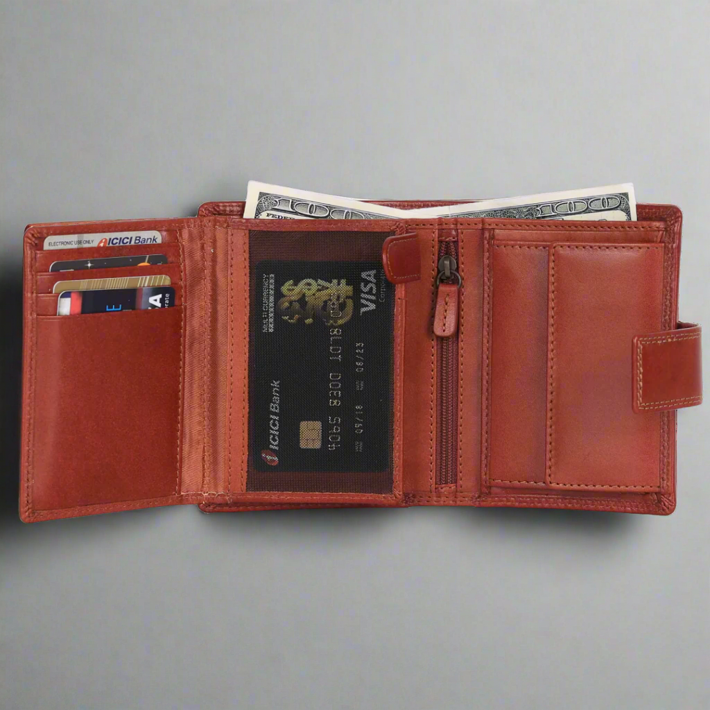 Premium MET Men's Fashion Leather Wallet - Slim RFID Blocking Bifold Wallet for Everyday Use & Travel - Perfect Gift for Dad, Husband, Boyfriend