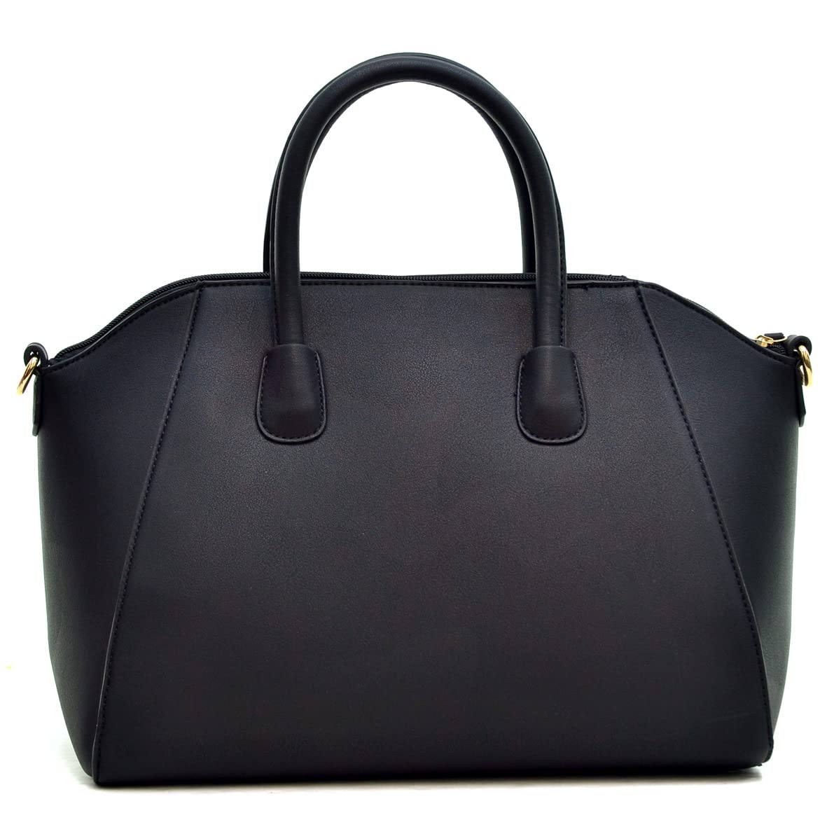 Dasein Women's Leather Satchel Handbag - Stylish Shoulder Purse with Top Handle for Work & Travel (Black) - Perfect for Office, Commuting & Everyday Use