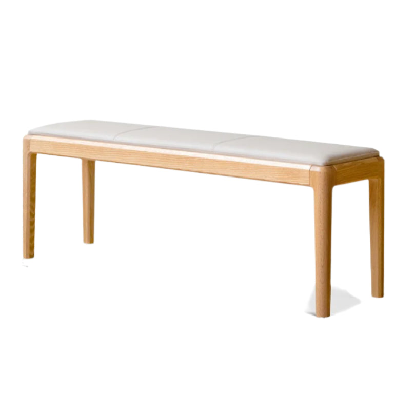 Solid Oak & Black Walnut Nordic Style Long Bench - Modern Wooden Sofa for Living Room, Bedroom, Entryway & Dining Area