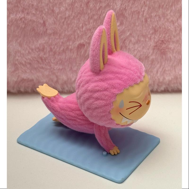 Labubu The Monsters Lazy Yoga Series Sweating Action Figure - Cute Collectible Vinyl Toy for Home & Office Decor, Perfect Gift for Anime Fans & Toy Collectors | Great for Display, Gifting & Stress Relief