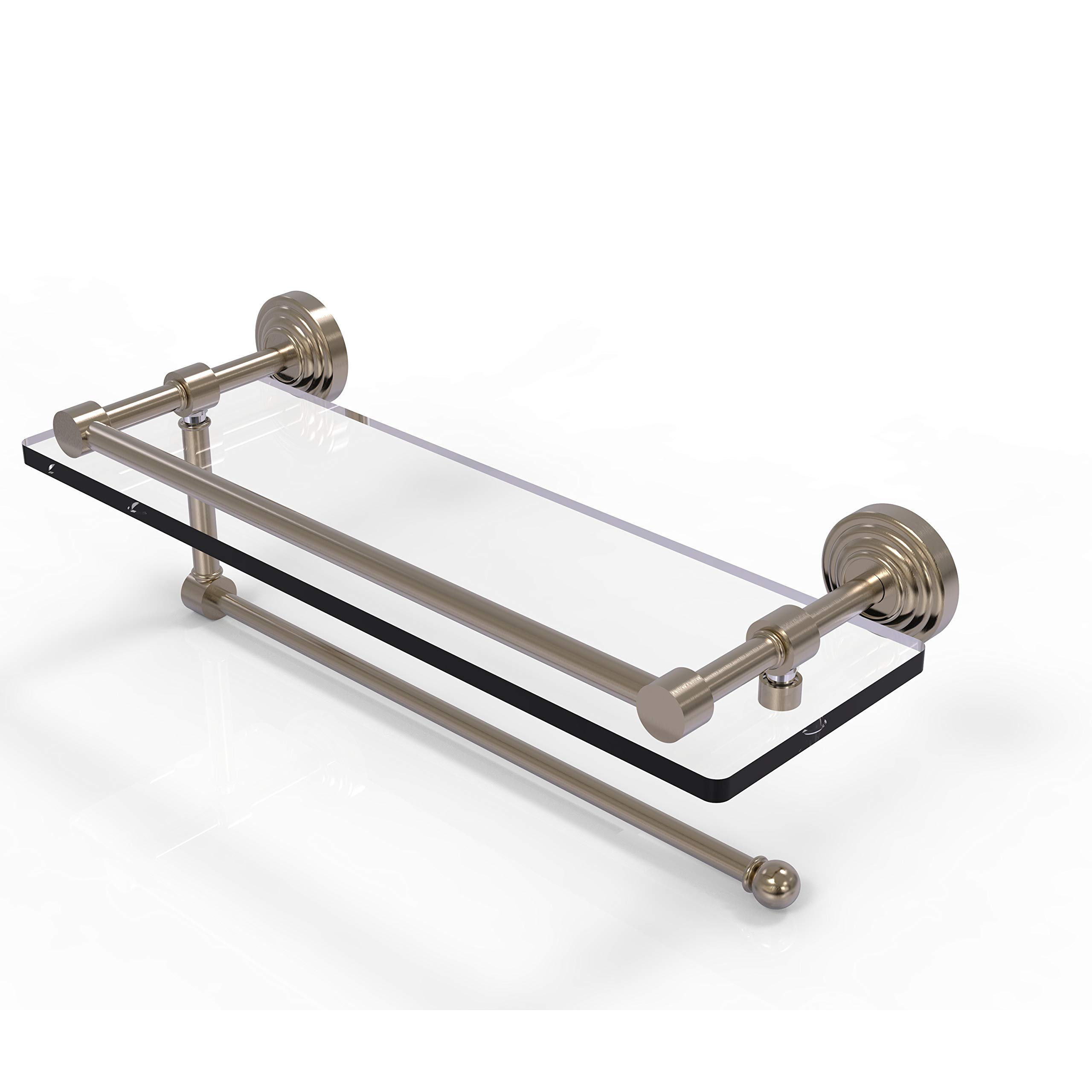 Allied Brass WP-1PT/16-GAL Waverly Place Collection Antique Pewter Paper Towel Holder with 16