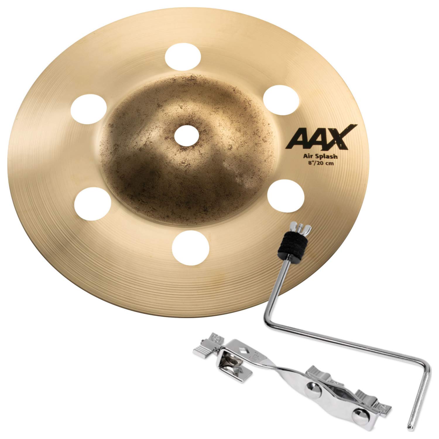 Sabian 20805XA 8-Inch AAX Air Splash Cymbal with Mount Arm - Perfect for Drum Kits, Live Performances & Studio Recording