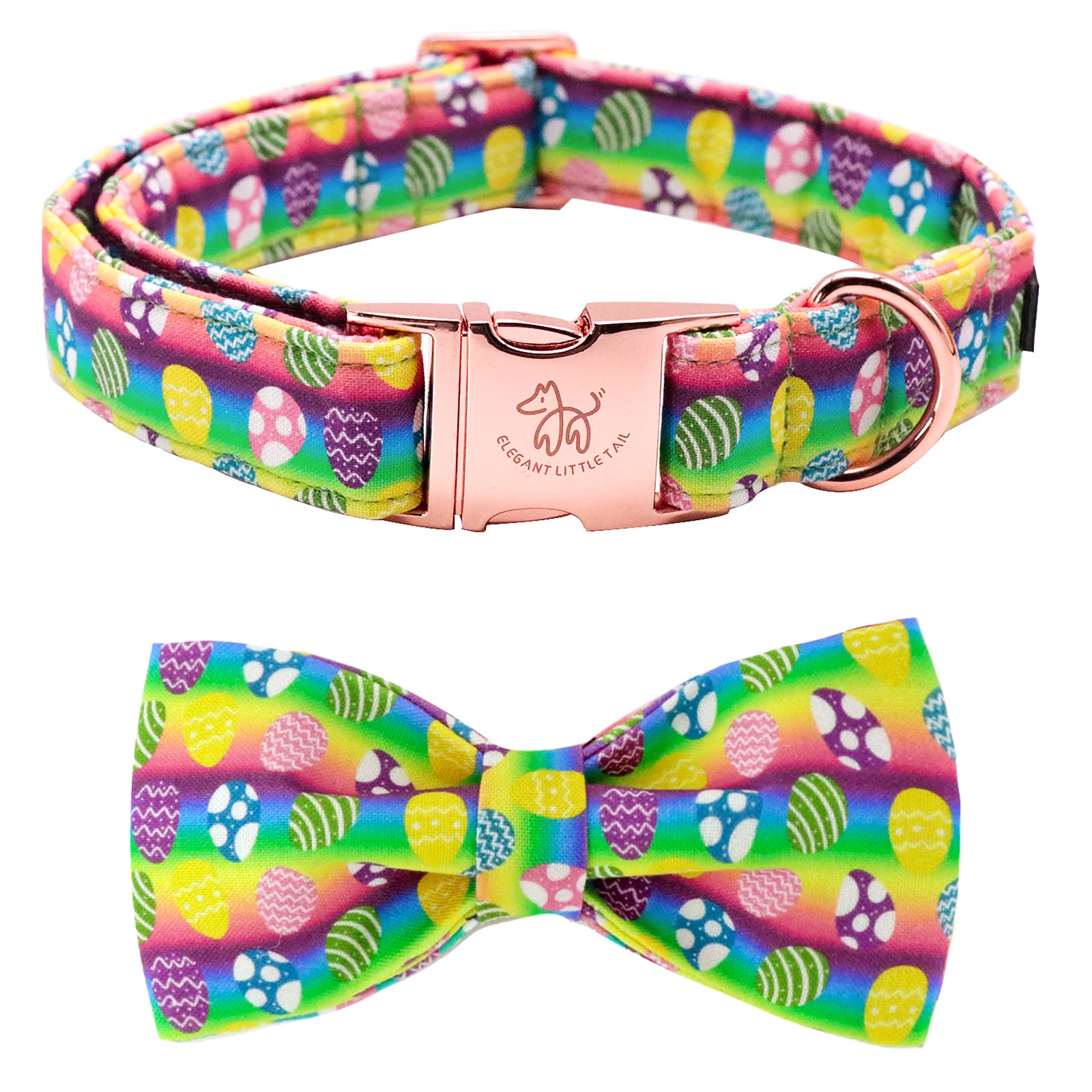 Elegant Bow Tie Dog Collar with Adjustable Bow - Cute Easter Pet Accessory for Large Dogs - Perfect for Holidays, Parties & Special Occasions