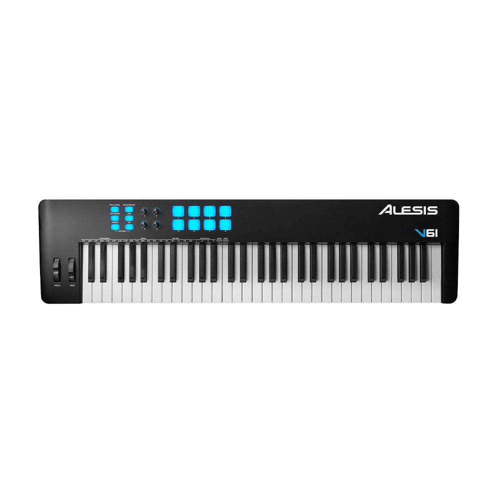 Alesis V61 MKII 61-Key USB MIDI Keyboard Controller with DAW Software Integration - Perfect for Music Production, Live Performance & Home Studio Recording