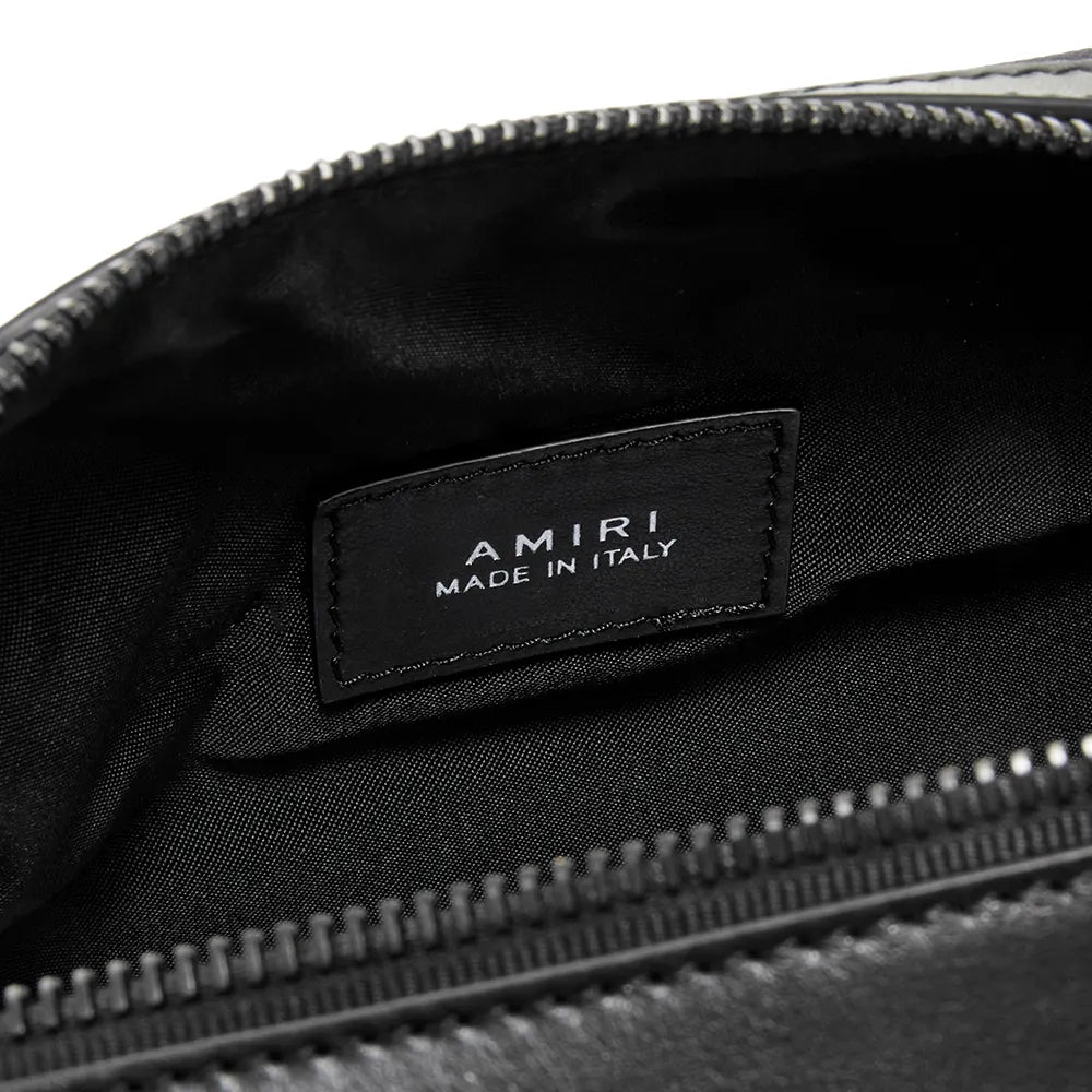Amiri Logo Nylon Wash Bag - Travel Toiletry Organizer for Men & Women - Perfect for Gym, Vacation, and Business Trips