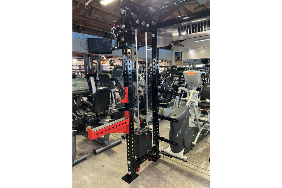 Warrior 1.0 Cable Crossover Pulley Power Rack Gym System - Home & Commercial Strength Training Equipment for Full Body Workouts