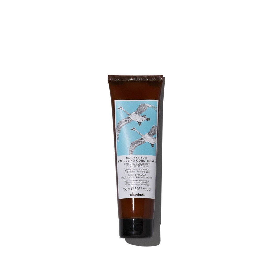 Davines Natural Tech Well Being Conditioner 150ml - Hydrating & Nourishing Hair Treatment for Dry & Damaged Hair - Perfect for Daily Use at Home or Salon