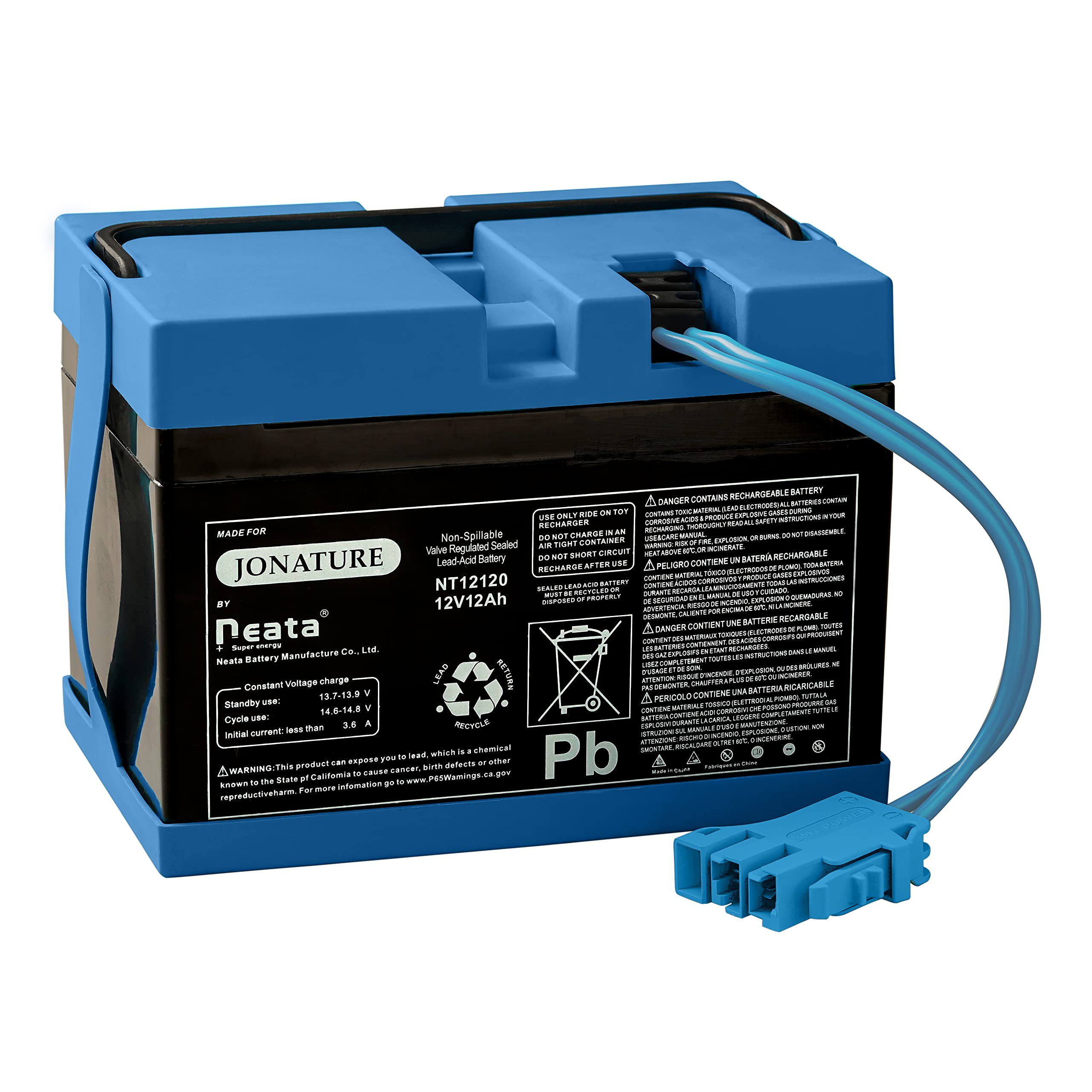 12V 12AH Replacement Battery with 3A Fast Charger for Peg Perego, Polaris RZR 900, Slingshot, John Deere Gator XUV & Gaucho Rock'in Kids Ride-On Cars - Power Up Your Child's Electric Vehicle for Outdoor Adventures