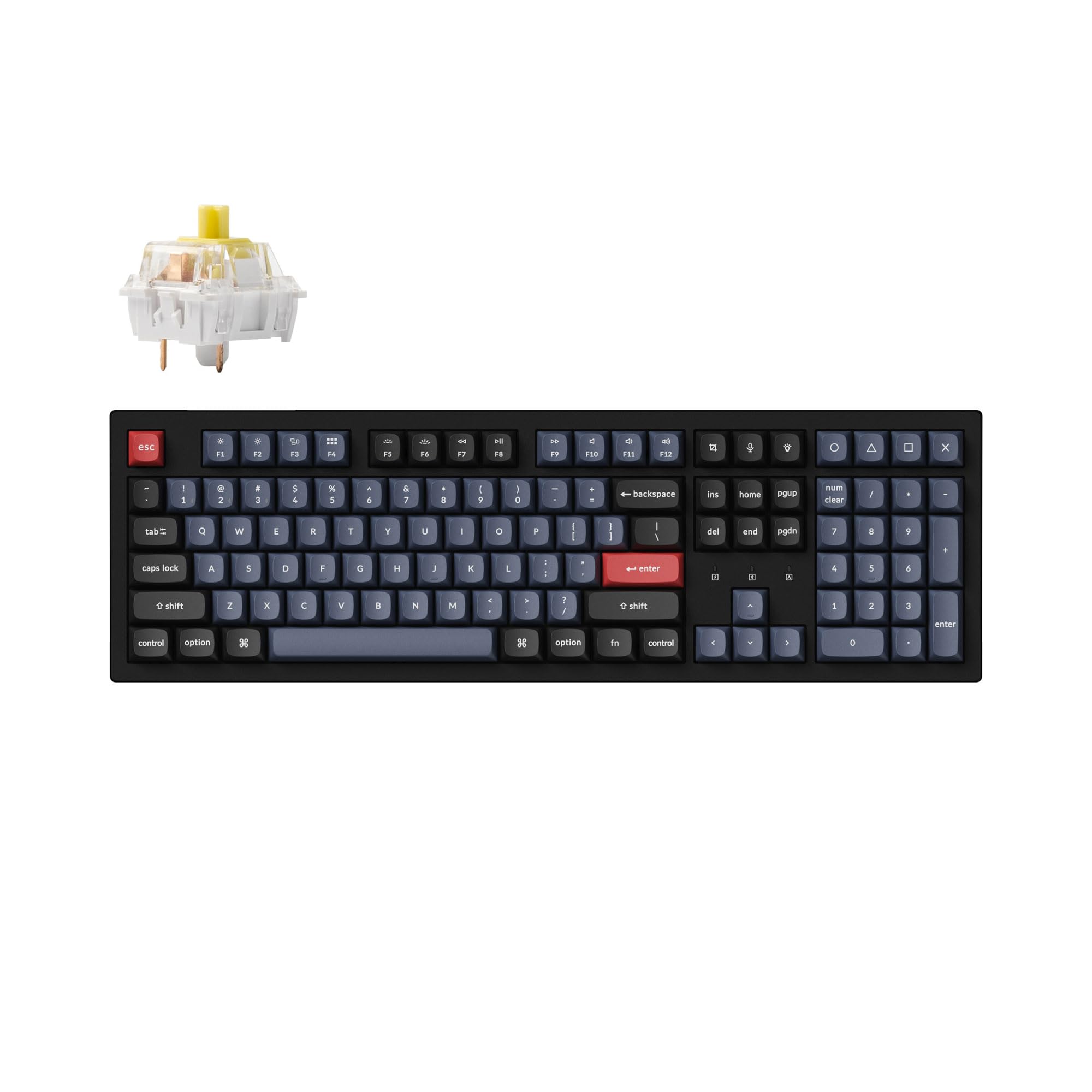 Keychron K10 Pro QMK/VIA Wireless Custom Mechanical Keyboard - Full Size Hot-Swappable Programmable Macro Keyboard with K Pro Banana Switches, PBT Keycaps for Windows/Mac/Linux - RGB Backlit for Gaming, Office & Typing Enthusiasts