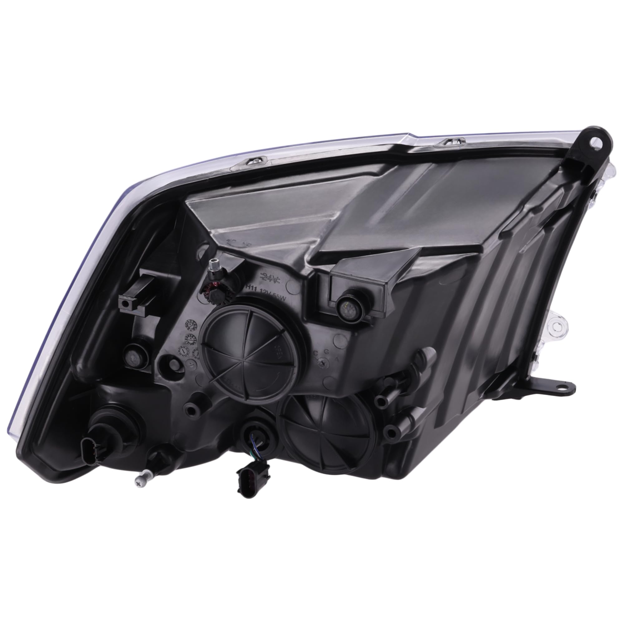 Evan Fischer Driver Side Headlight Assembly for Ram 1500 2013-2018 & 2500 - Halogen Quad Light Replacement (CAPA Certified) - Fits Models Without DRL - Replaces OEM# 68096439AJ - Perfect for Night Driving & Off-Road Adventures