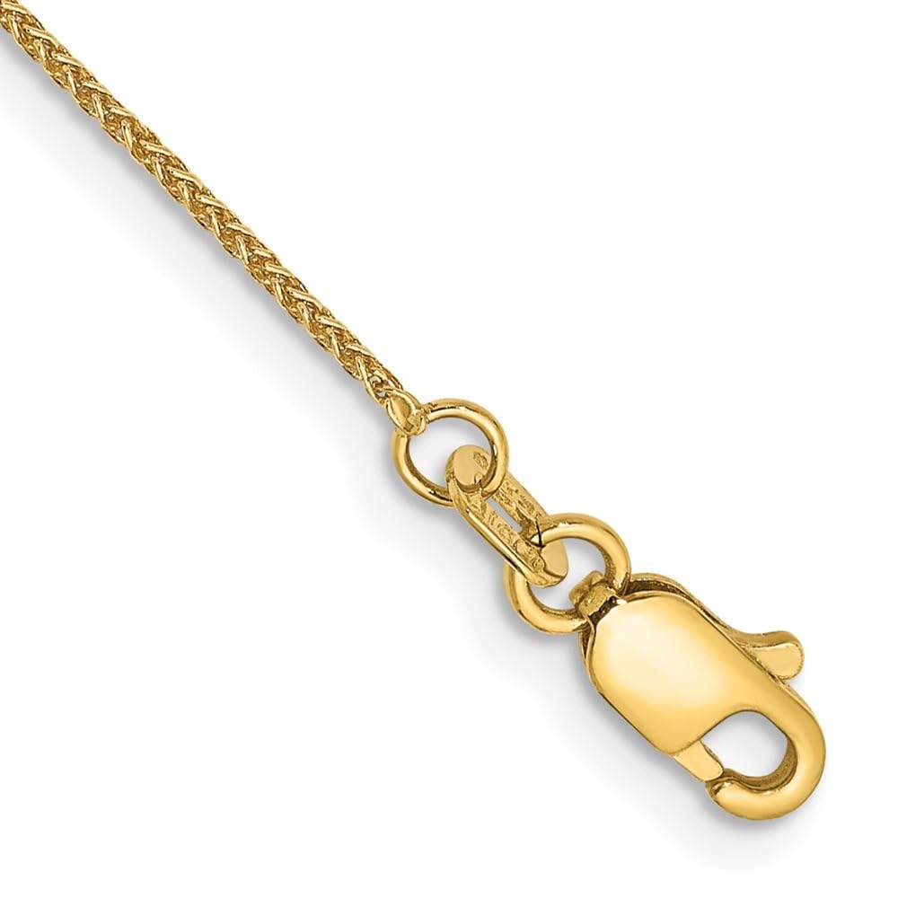 14K Yellow Gold 0.85mm Spiga Chain Pendant Necklace & Anklet - Diamond2Deal | Elegant Jewelry for Women, Gift for Her, Wedding, Anniversary & Special Occasions