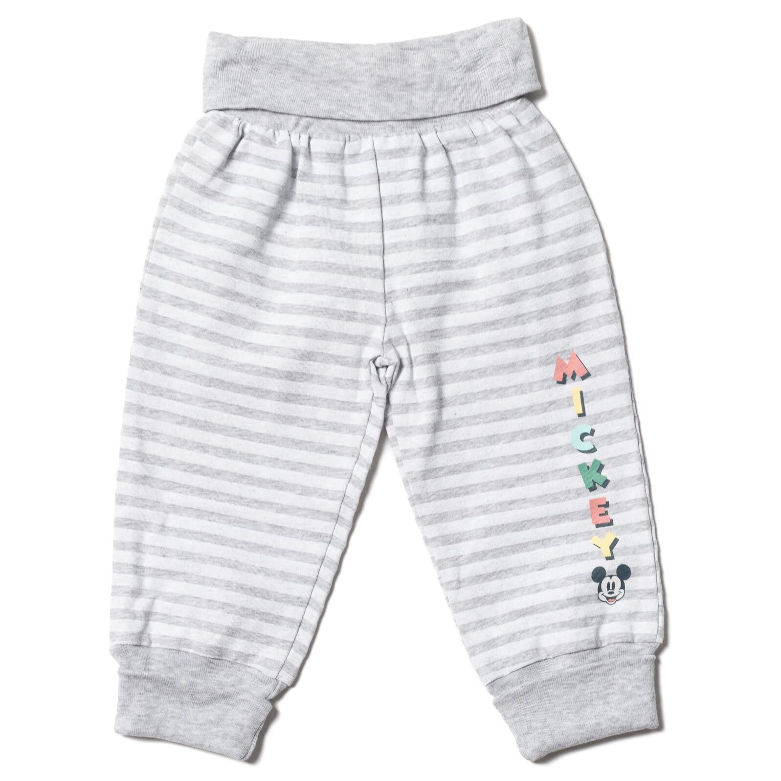 Disney Mickey Mouse Baby Boys 2-Pack Cotton Pants - Soft & Comfortable for Playtime, Daycare & Everyday Wear