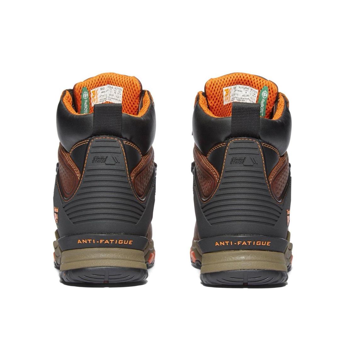 Hypercharge 6 Inch Composite Toe Waterproof Work Boots for Men - Brown Safety Shoes for Construction, Warehouse & Outdoor Work