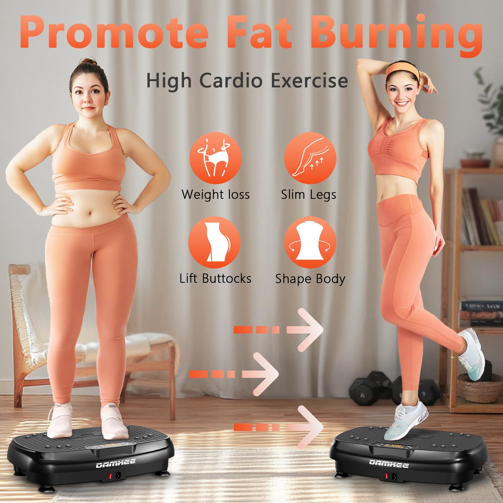 2025 Newest Vibration Plate Exercise Machine - Triple Motor Full Body Workout Equipment for Weight Loss, Lymphatic Drainage & Muscle Toning | 450 lbs Capacity with Magnetic Acupoints Technology | Perfect for Home Gym, Physical Therapy & Post-Workout Recovery