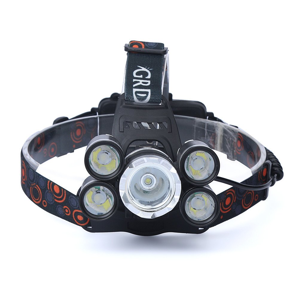 Celendi LED Headlamp - 35000LM Super Bright XM-L T6 Headlight with 5X Zoom, Rechargeable 18650 Battery - Perfect for Camping, Hiking, Running & Night Work