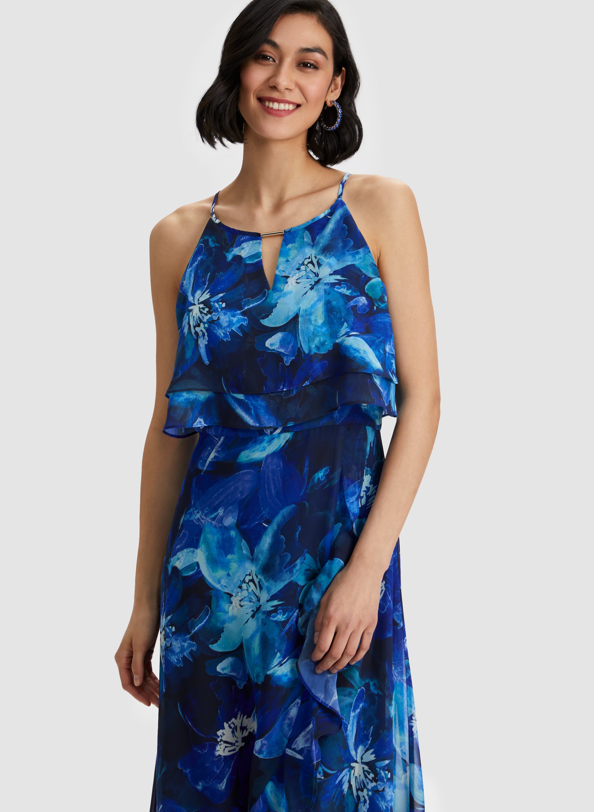 Floral Print Dress for Women - Summer Flowy Boho Maxi Dress with Pockets | Perfect for Beach, Vacation & Casual Outings