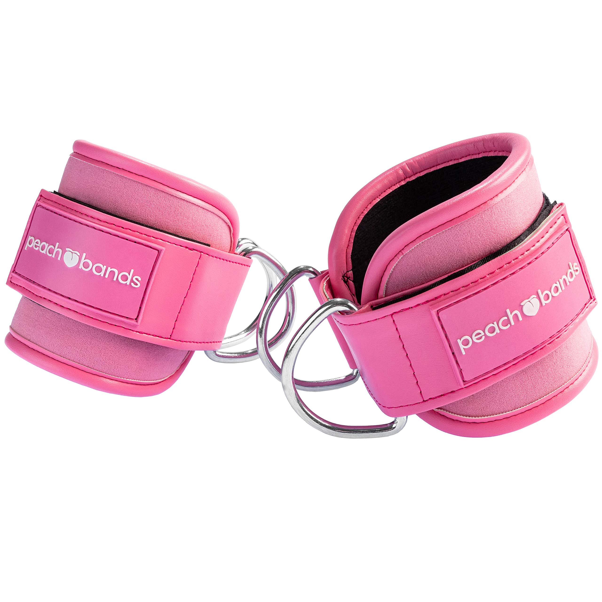 Premium Peach Bands Cable Ankle Straps for Gym Workouts - Heavy Duty Fitness Resistance Bands for Legs, Glutes & Strength Training - Ideal for Cable Machines, Home & Commercial Gyms