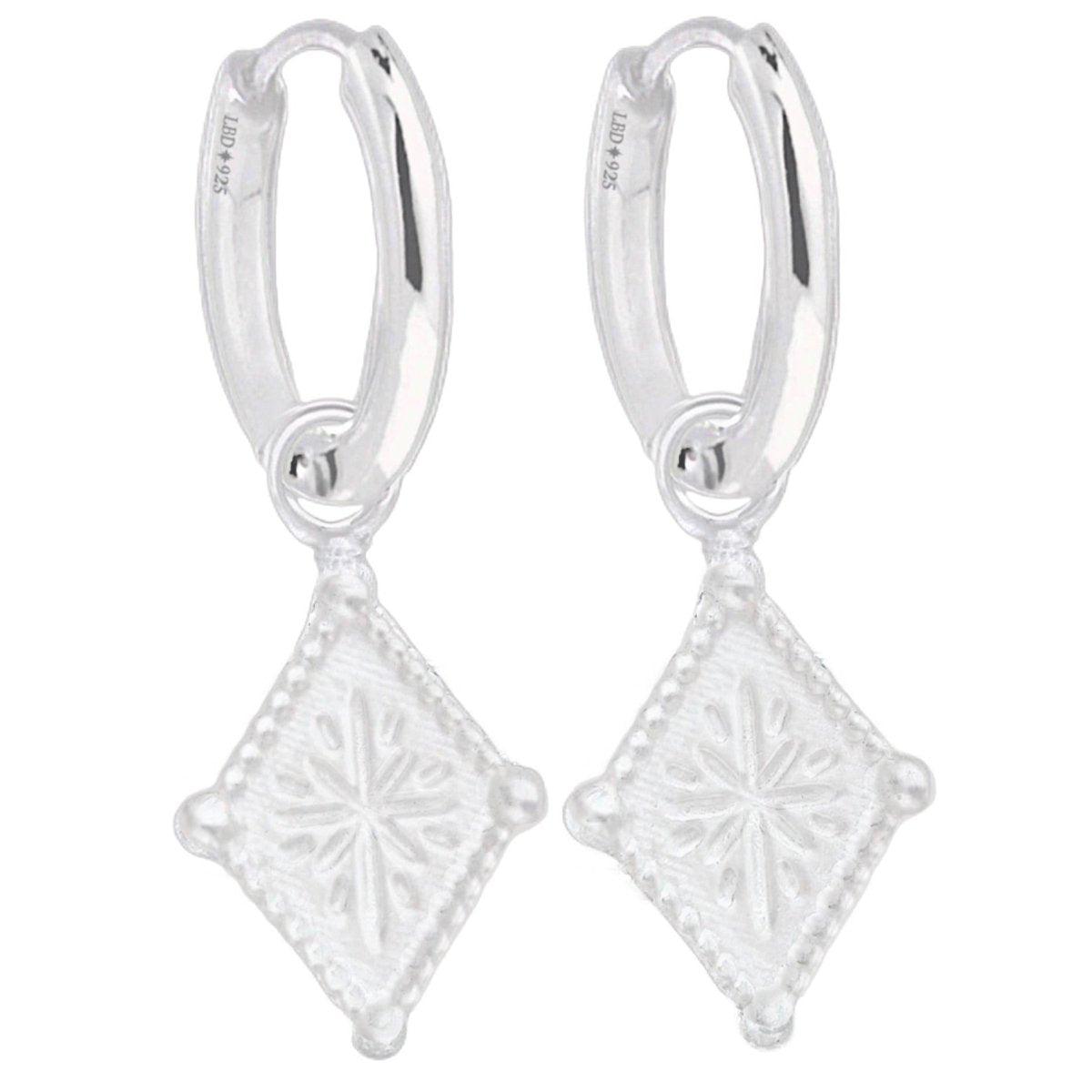 Laihas Prestige Diamond Dust Sterling Silver Hoop Earrings for Women - Elegant 925 Silver Jewelry for Everyday Wear & Special Occasions