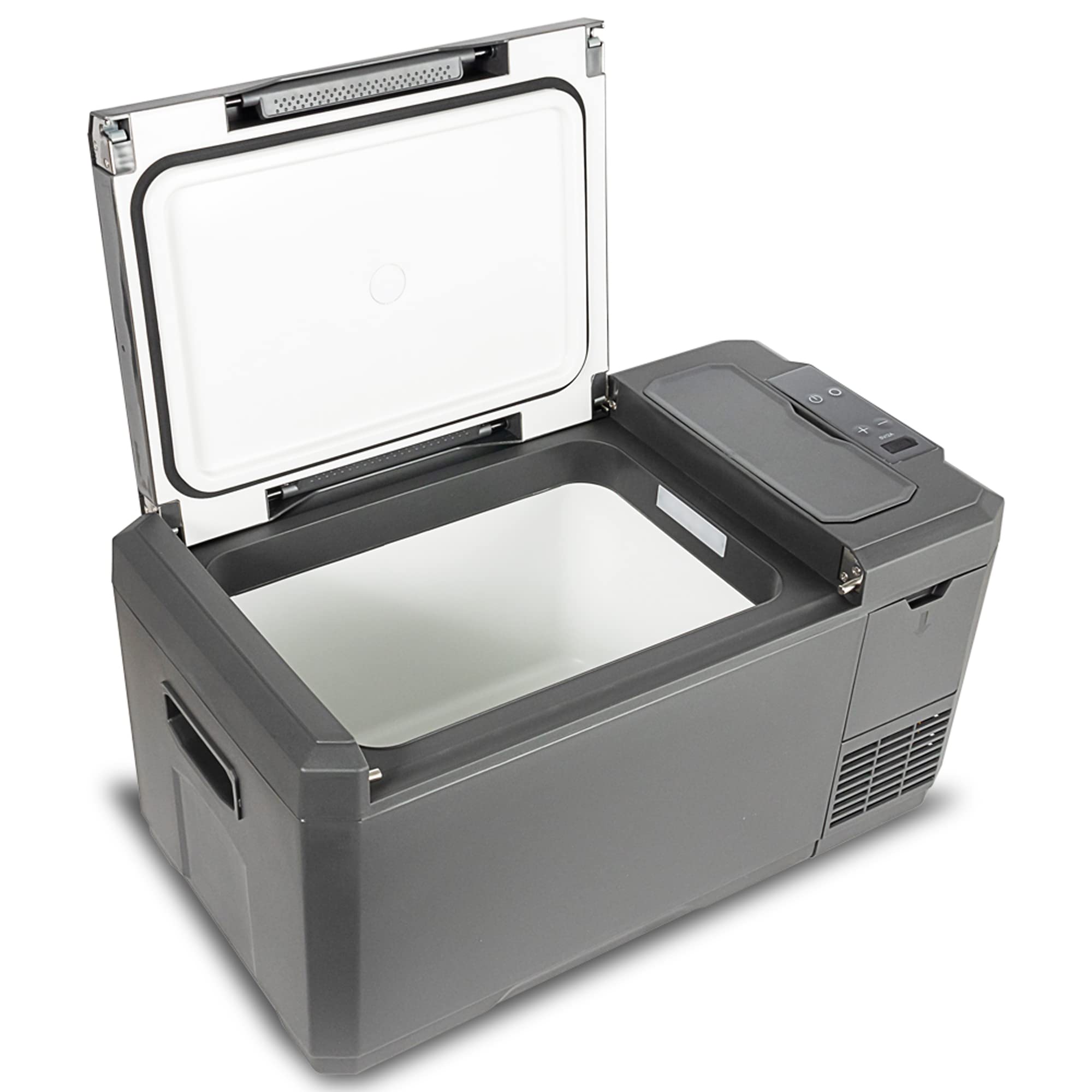Portable Electric Cooler Freezer with AC/DC Compressor - 12V/24V Car Refrigerator for Truck, RV, Boat, Camping & Outdoor Adventures | Perfect for Travel, Picnics, Parties & Road Trips