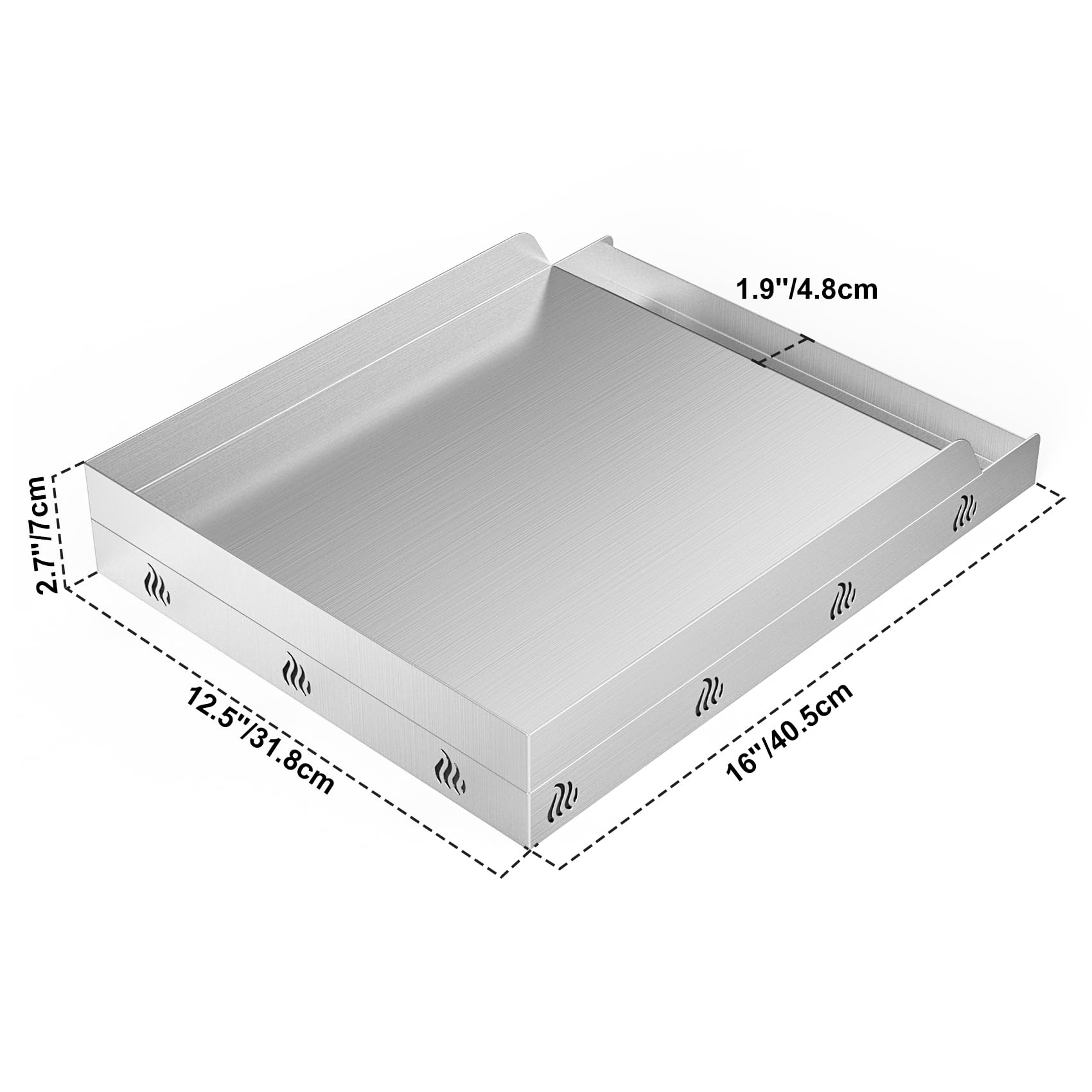 Onlyfire Stainless Steel BBQ Cooking Griddle - 12.5