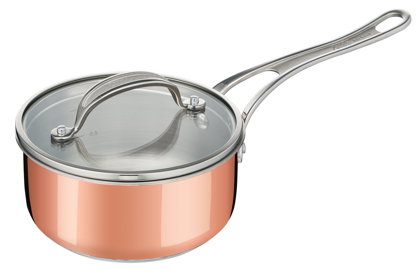 Tefal Premium Triply Copper Induction Saucepan 20cm with Lid - Jamie Oliver Collection | User Manual & FAQ Included | Perfect for Sauces, Stews & Slow Cooking