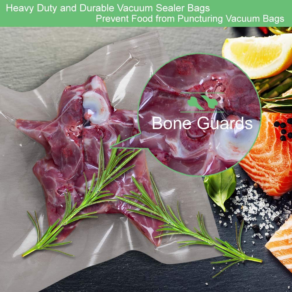 100 Pack 8x12 Inch 4mil Vacuum Sealer Bags - BPA Free Heavy Duty Commercial Grade Food Storage Bags for Sous Vide, Meal Prep, Freezer Storage & Long Term Food Preservation