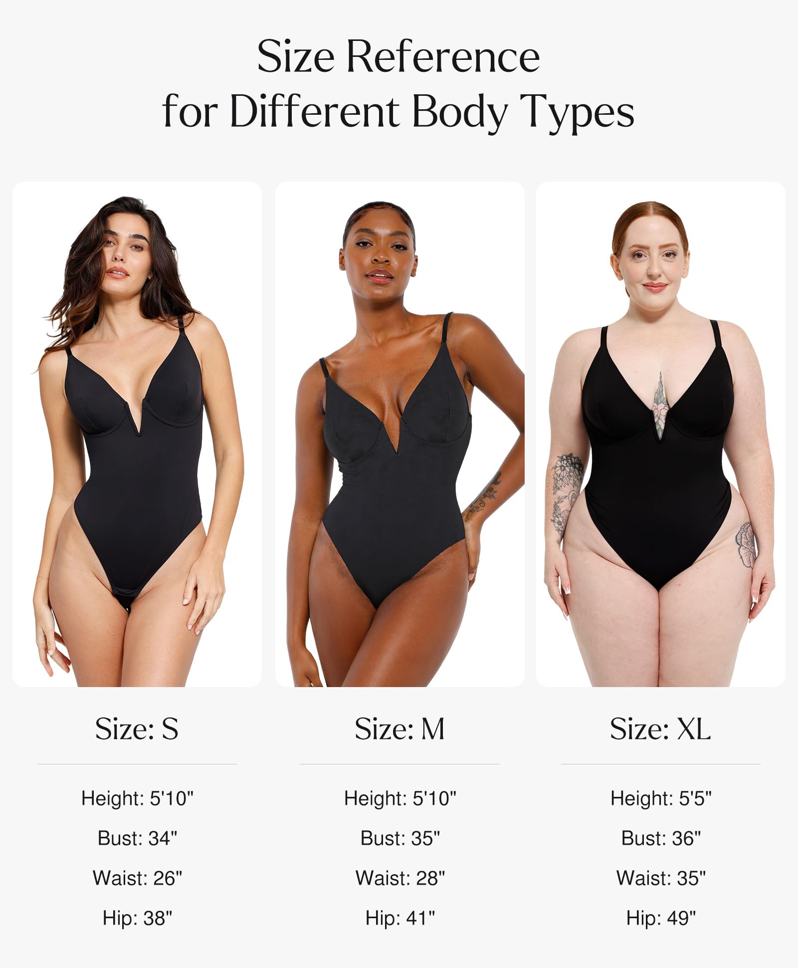 Popilush Women's Tummy Control Shapewear Bodysuit - Deep V Corset Top Thong Body Shaper for Slimming & Smoothing | Perfect for Dresses, Workwear & Special Occasions