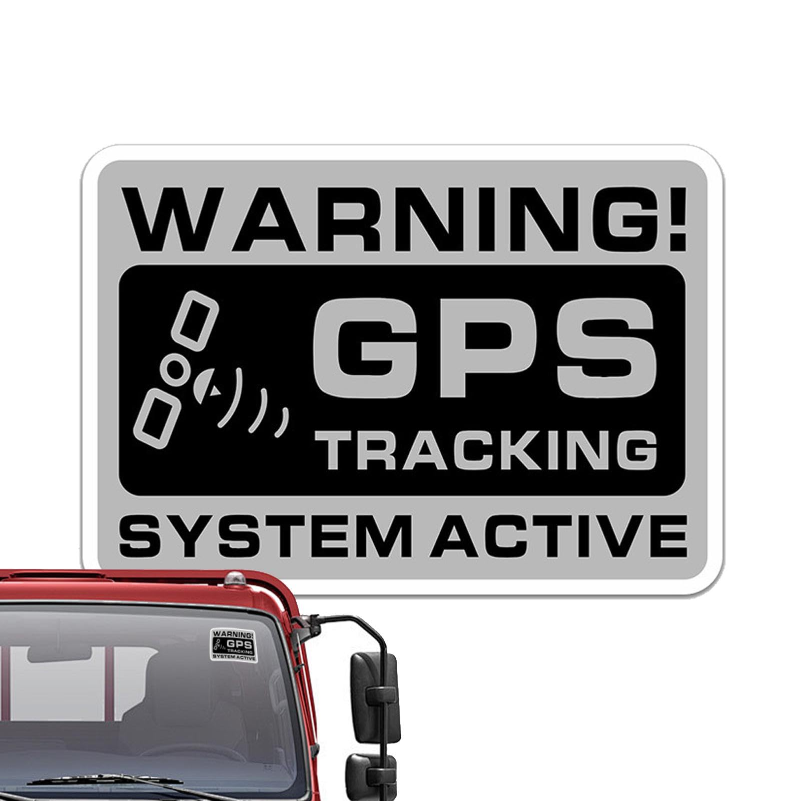 Waterproof Anti-Theft GPS Tracker Sticker for Cars - Small Security Warning Sign with Alarm System | Perfect for Vehicle Protection, Parking Security & Theft Deterrence