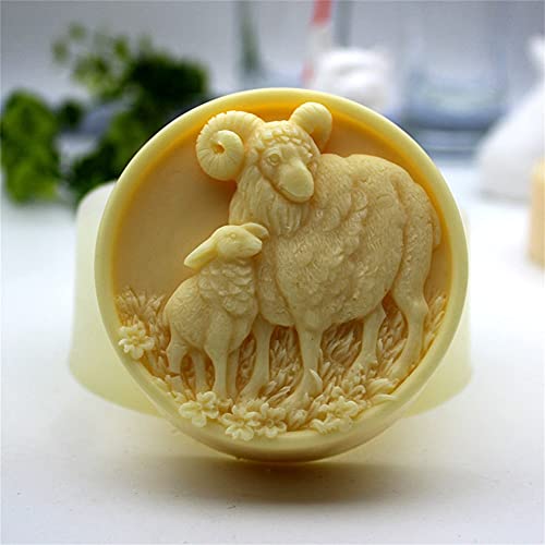 2 Pack Silicone Sheep Molds for Soap, Cake, Cookies & Chocolate - DIY Handmade Craft Molds - Perfect for Soap Making, Baking & DIY Gifts - Ideal for Home, Party & Holiday Decorations
