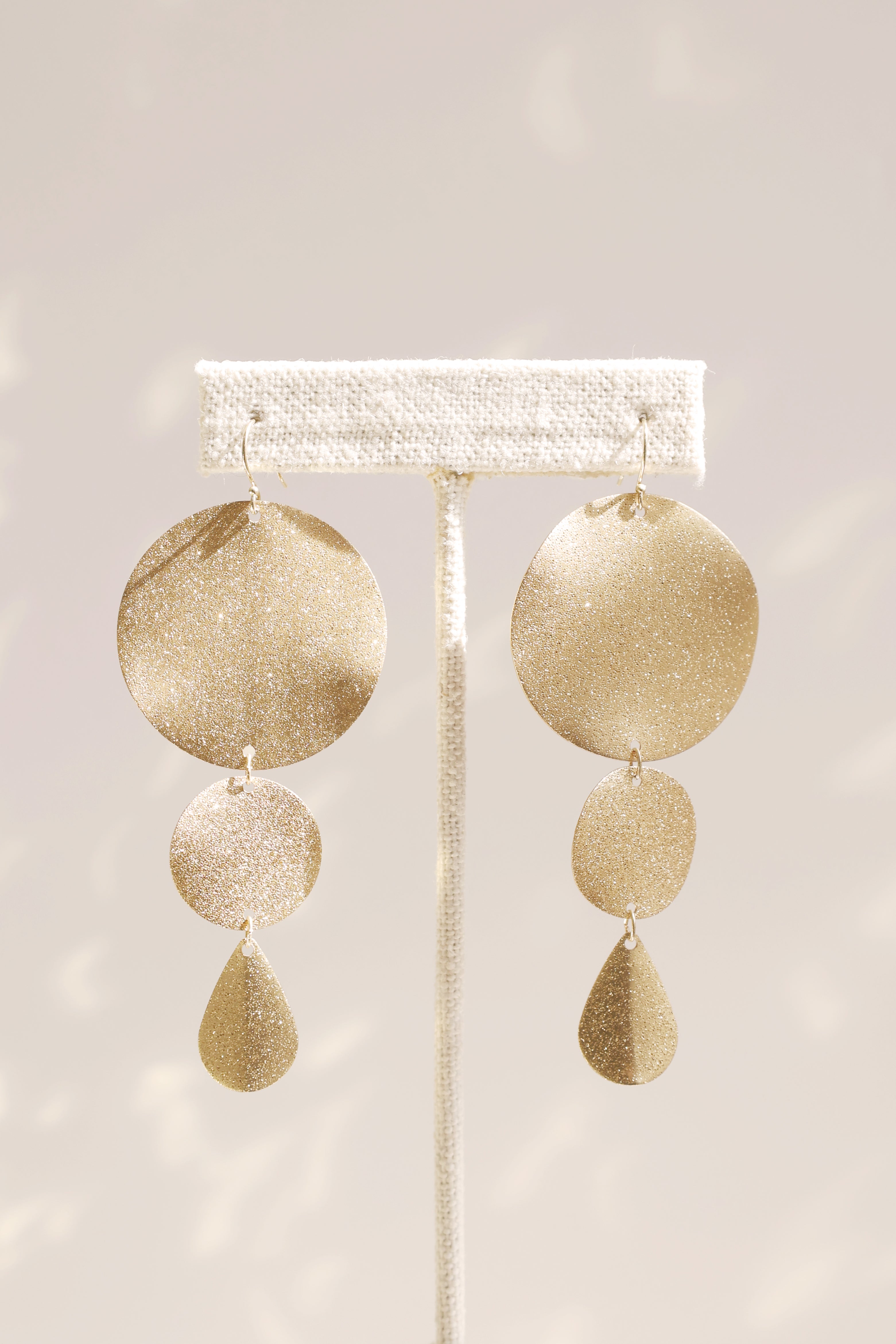 Statement Gold Disk Earrings for Women - Elegant Hoop Earrings for Everyday Wear, Parties & Special Occasions