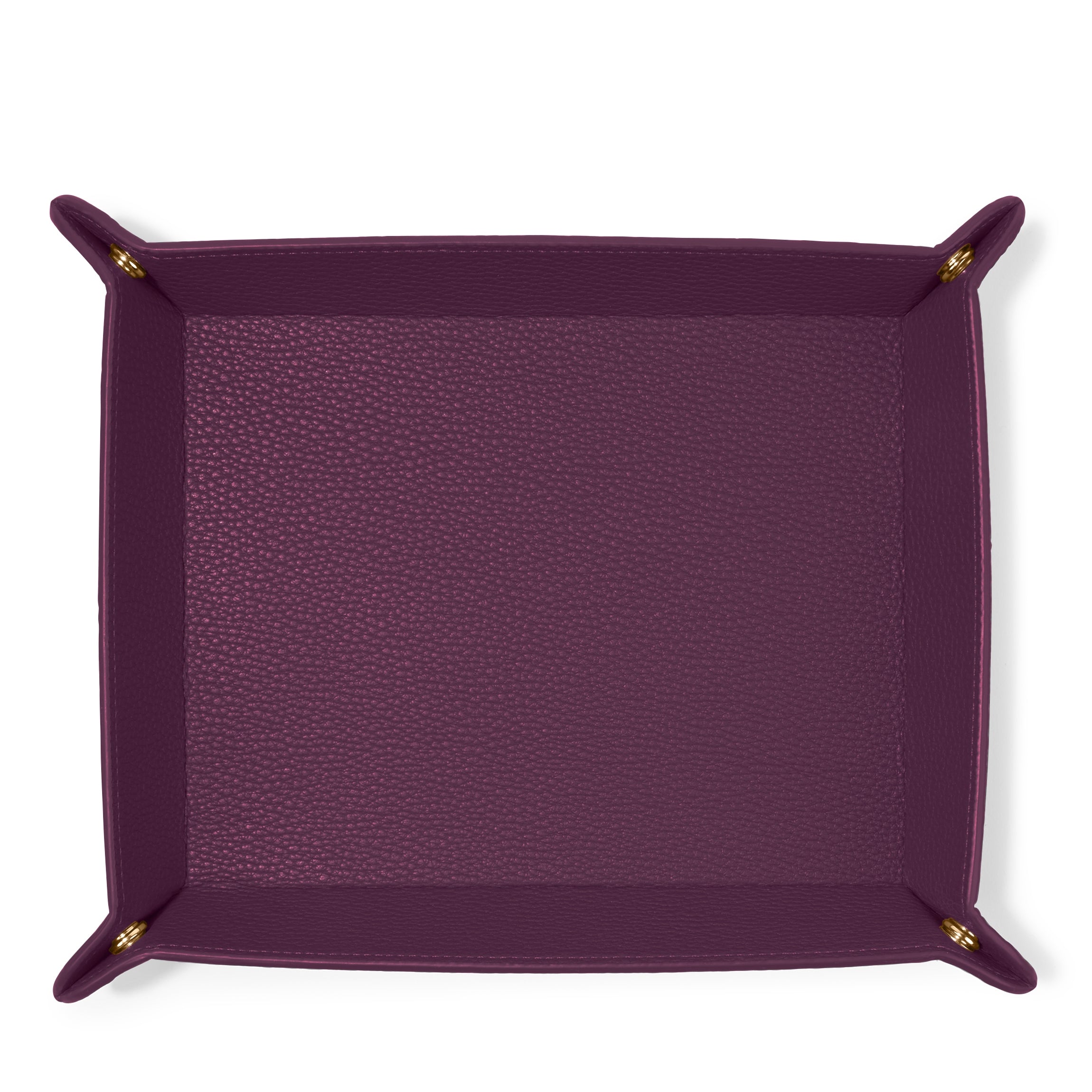 Rectangle Valet Tray for Keys & Jewelry - Deep Plum Organizer for Entryway, Dresser & Nightstand - Stylish Catch-All Dish for Home Decor