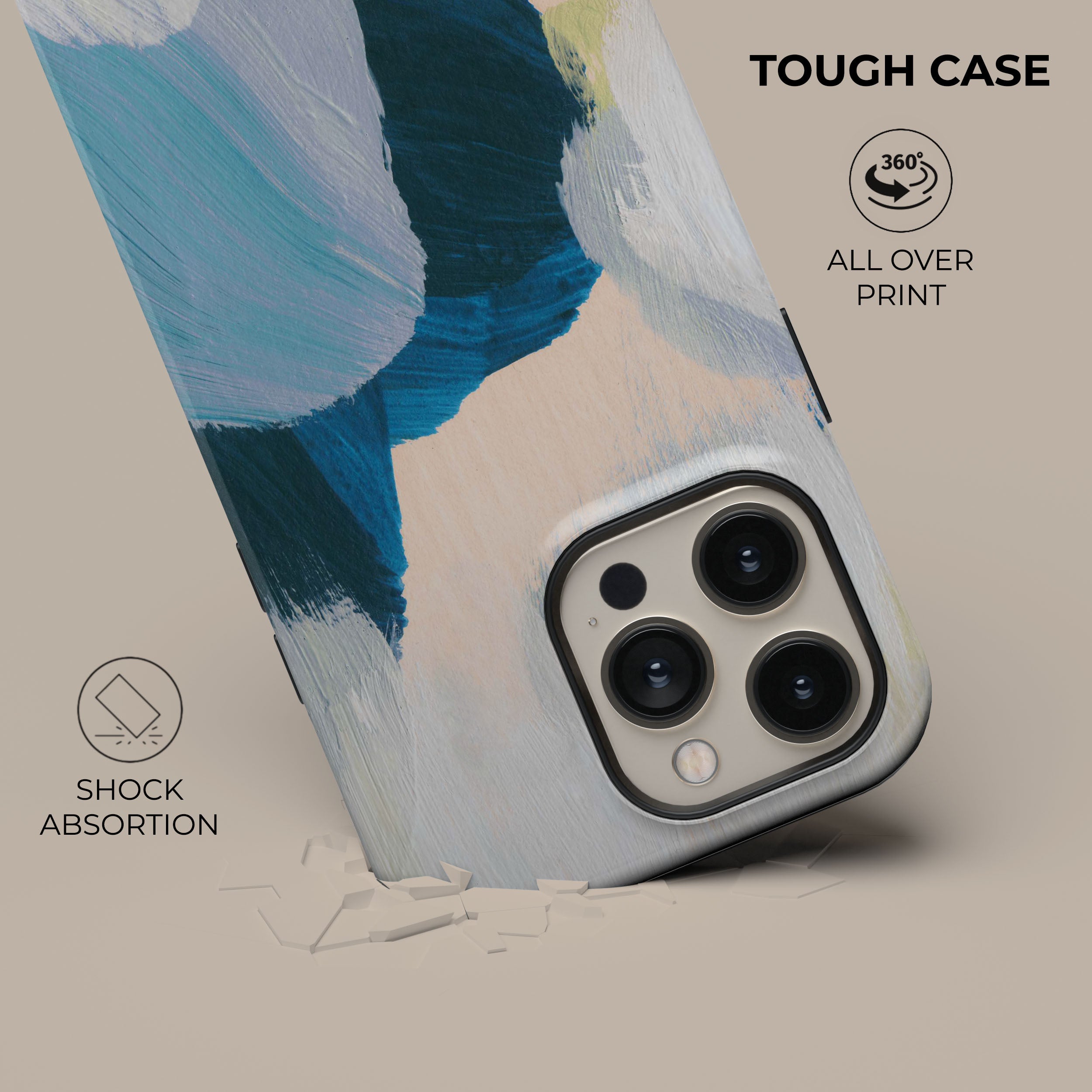 Durable Summer Canvas Phone Case for iPhone & Samsung - Waterproof & Slim Design for Outdoor Activities, Travel, and Daily Use