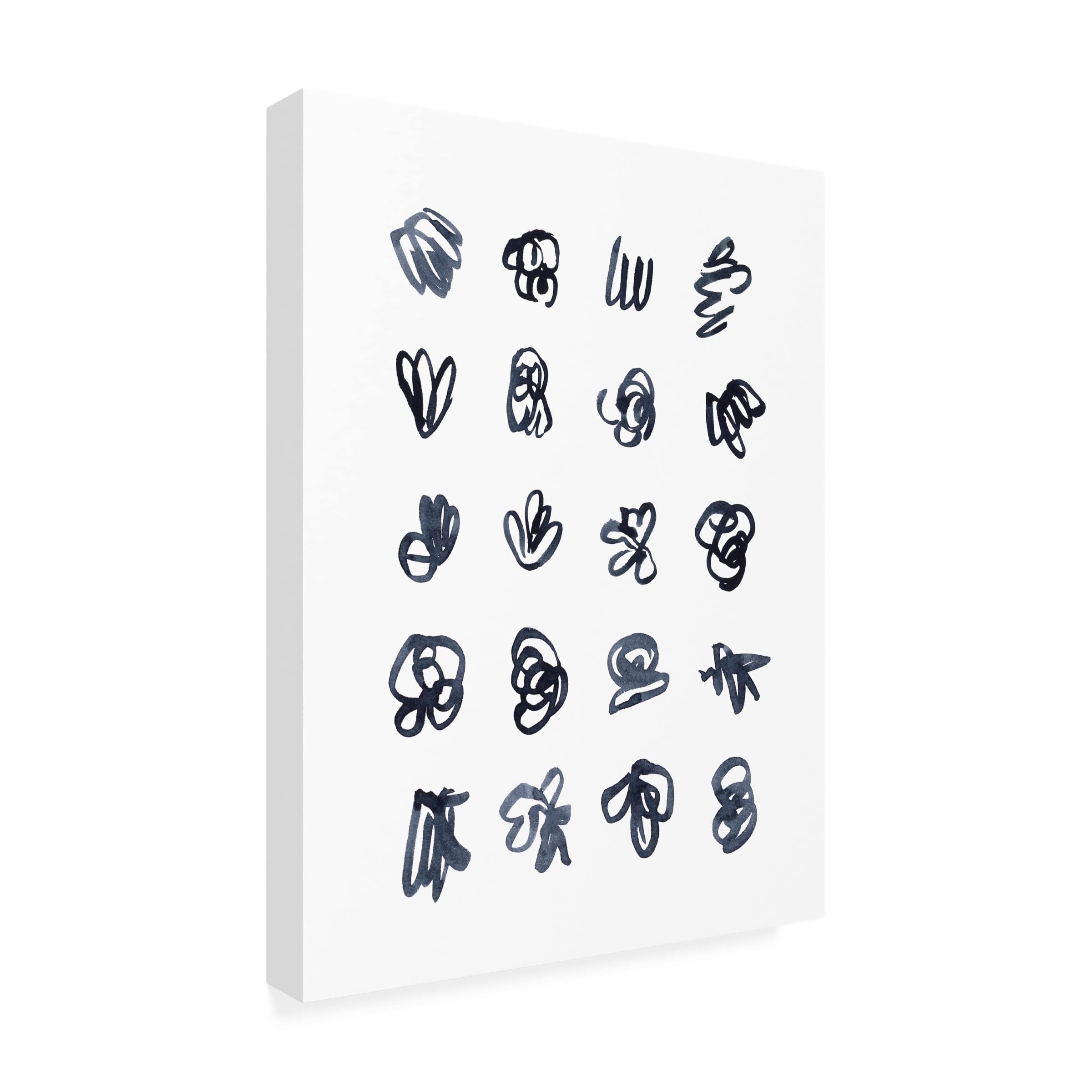 Emma Scarvey 'Syllabary II' Canvas Art Print - Modern Abstract Wall Decor for Living Room, Bedroom & Office - Trademark Fine Art Collection