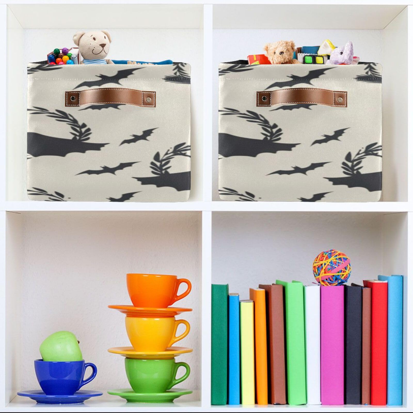 Large Fabric Storage Bins with Handles - Collapsible Closet & Shelf Organizers for Clothes, Toys | Home & Kids Room Storage