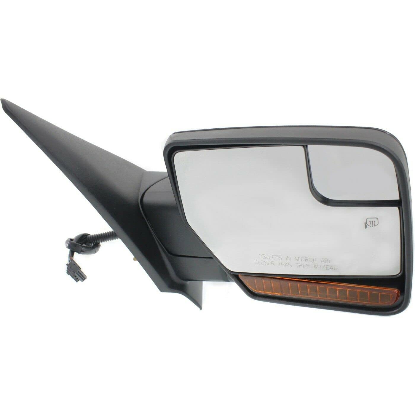 2PCS Textured Power Heated Manual Folding Side Mirrors for Ford Expedition 2007-2017 - Driver & Passenger Side Replacement Mirrors Without Auto-Dimming | Perfect for Winter Driving & Enhanced Visibility