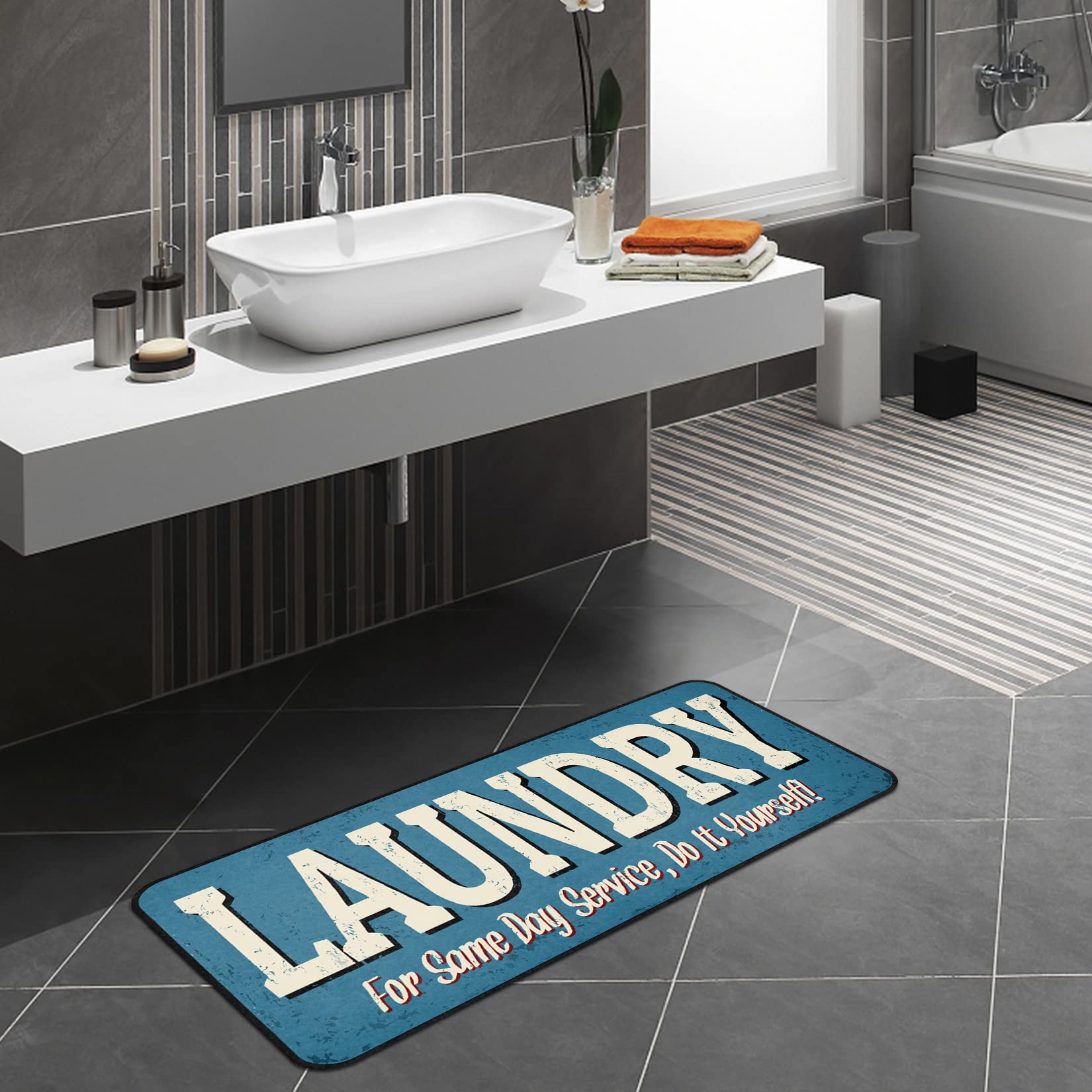 Non-Slip Laundry Room Rug Runner - 20