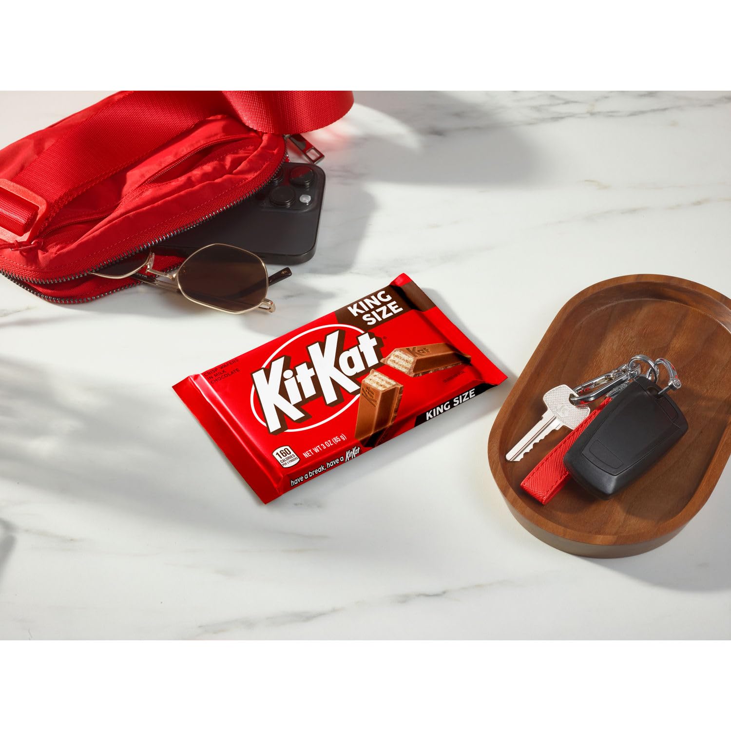 KIT KAT Milk Chocolate Wafer King Size Candy Bars - 3oz (24 Count) Bulk Pack | Perfect for Halloween Treats, Party Favors & Office Snacks