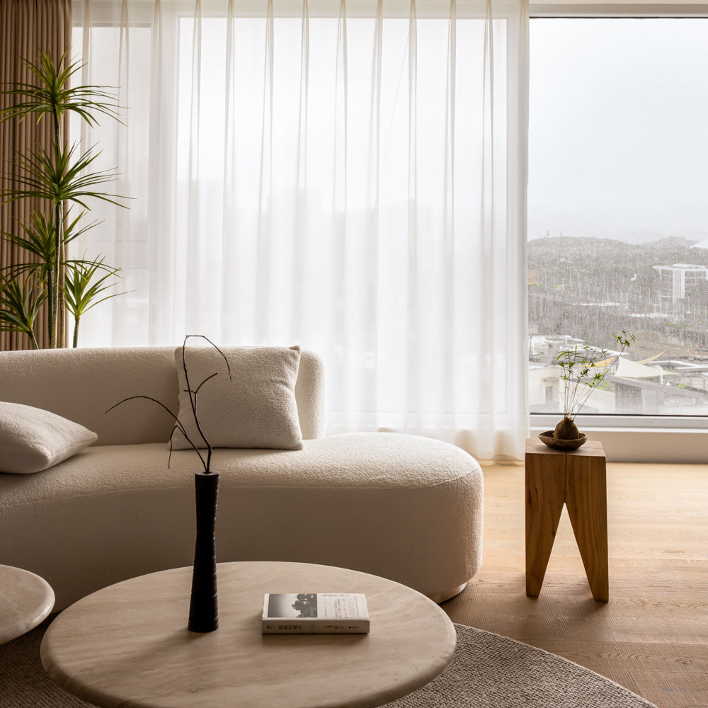 Breathable Sheer White Drapes for Sunlight Filtering | Lightweight Custom Curtains with Soft Top Back Tab | Perfect for Living Room & Bedroom Windows