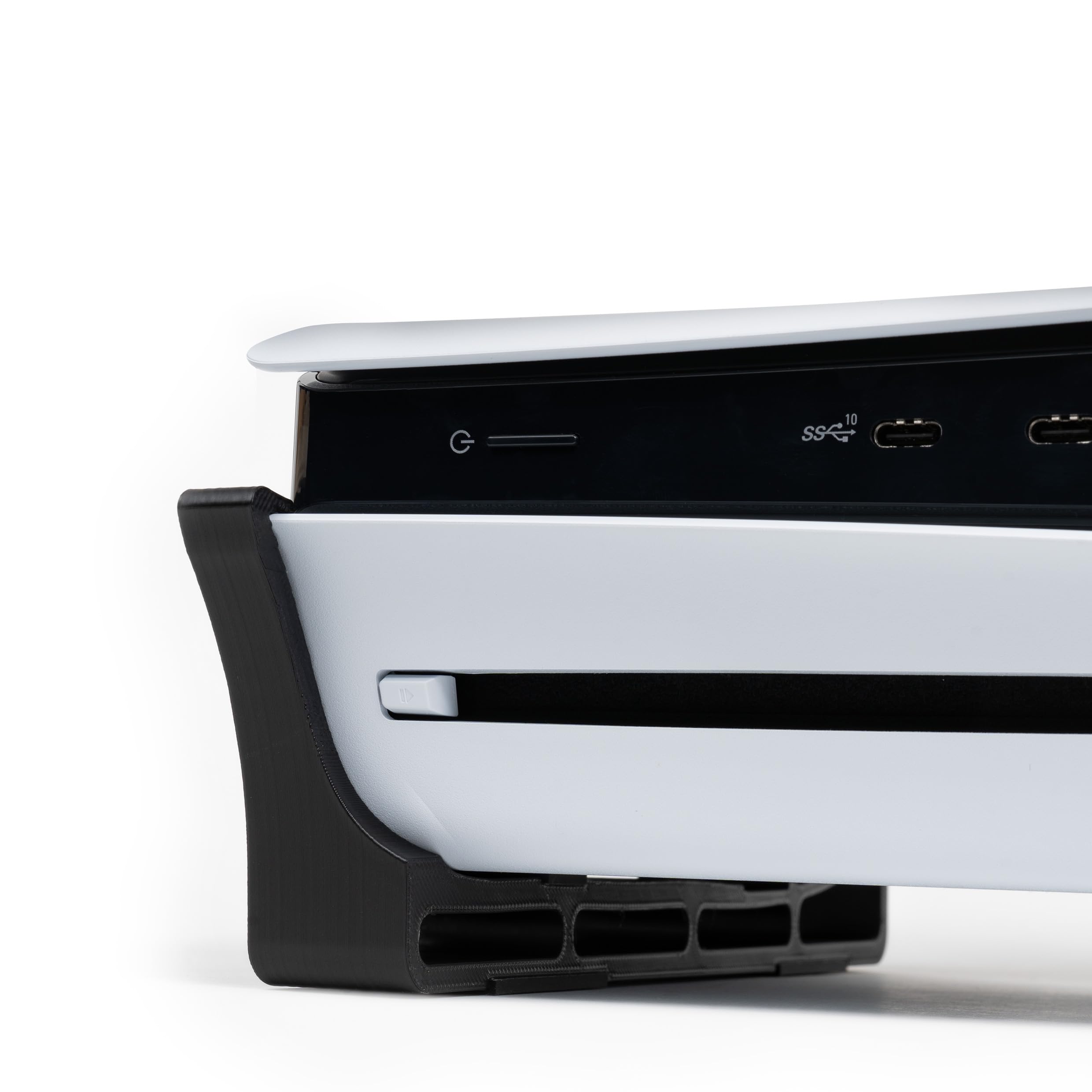 Glistco PS5 Slim Horizontal Stand - Compatible with Disc Edition (Black) - Perfect for Gaming Setup & Console Organization