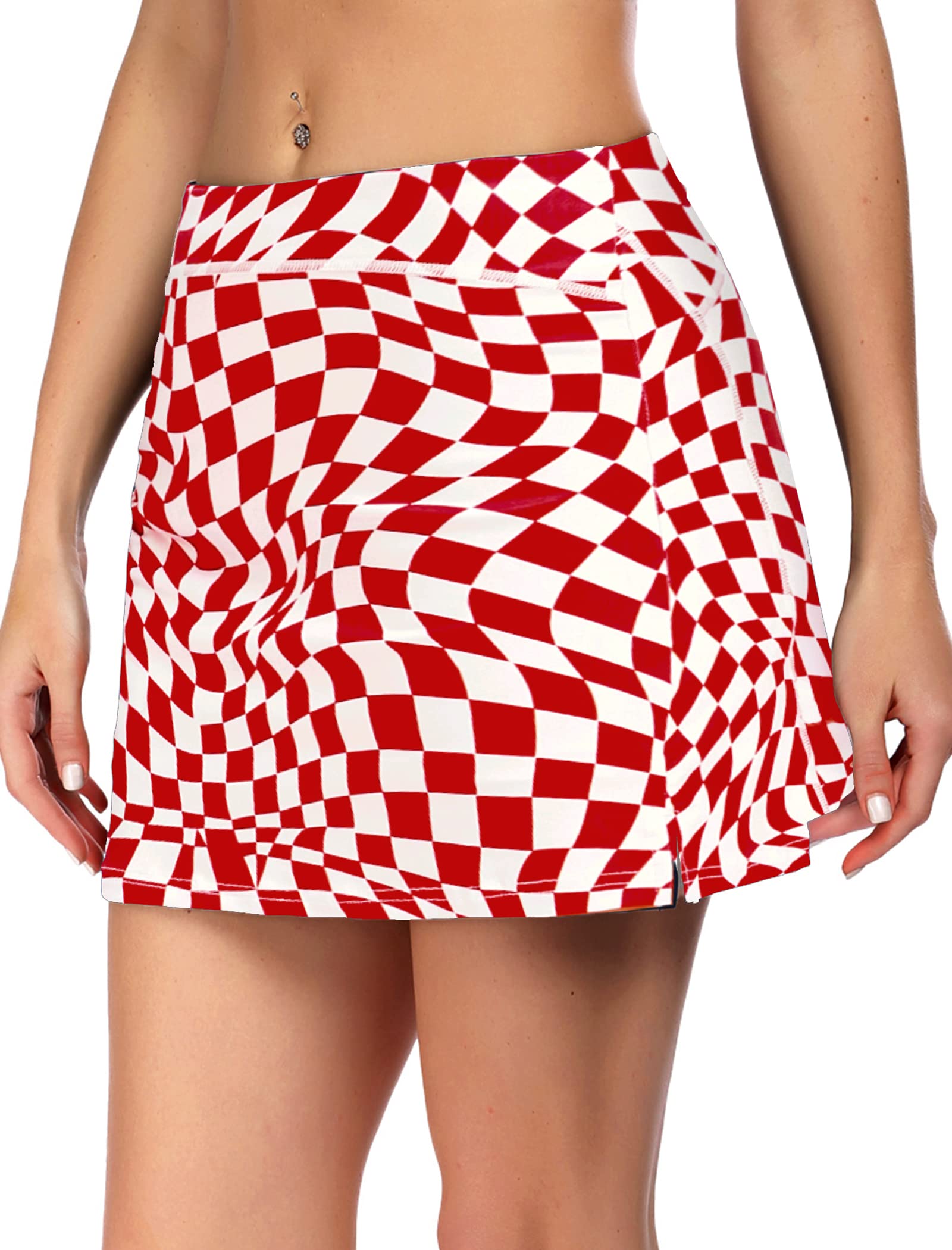 ADOME Women's Athletic Skort - Golf Tennis Running Skirt with Built-in Shorts & Pockets - Breathable Workout Sports Skirt for Women - Perfect for Golf, Tennis, Running & Gym Activities