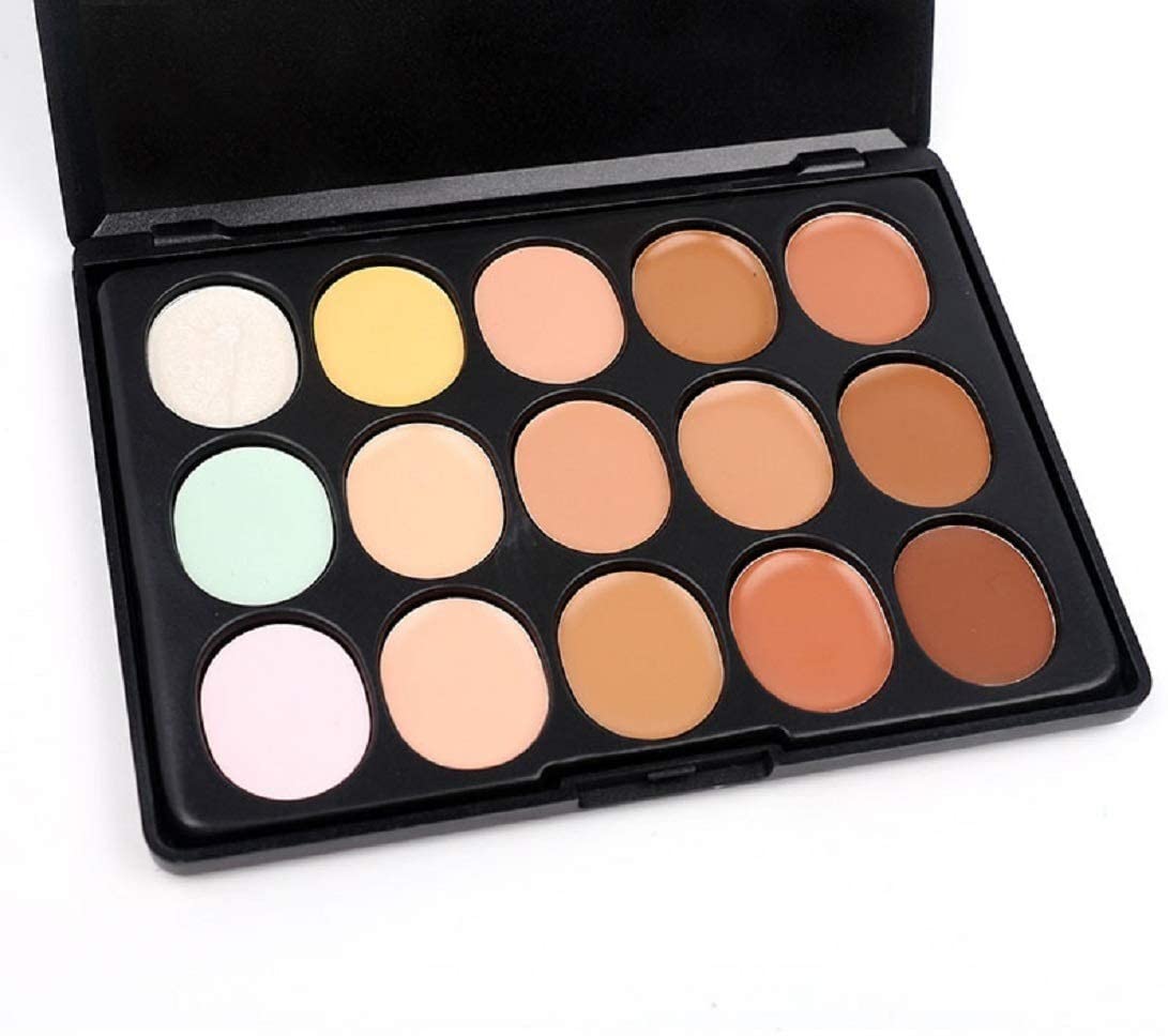 Waterproof 15 Colors Contour & Highlight Makeup Concealer Palette - All Skin Types | Perfect for Professional Makeup, Contouring, Highlighting & Everyday Beauty Looks